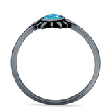 Oxidized Sun Ring