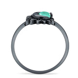 Oxidized Moon Ring