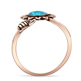 Oxidized Flower & Bee Oxidized Ring