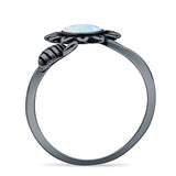 Oxidized Flower & Bee Oxidized Ring