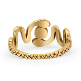 Oxidized Snake Ring