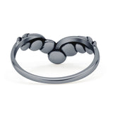 Oxidized Mushroom Chevron Ring