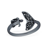 Turtle & Whale Tail Ring