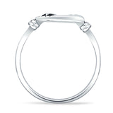 Celestial Moon Star 11mm Circle Ring Oxidized 925 Sterling Silver