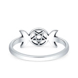  Triple Moon Pentagram Ring
