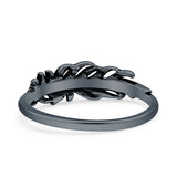 Oxidized Feather Ring