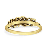 Oxidized Feather Ring