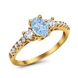 Three Stone Oval Natural Stone Trellis Ring