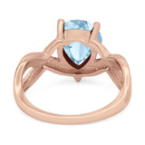 Pear Teardrop Natural Stone Infinity Ring
