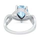 Pear Teardrop Natural Stone Infinity Ring