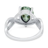 Pear Teardrop Natural Stone Infinity Ring