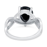 Pear Teardrop Natural Stone Infinity Ring