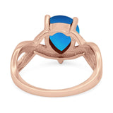 Pear Teardrop Natural Stone Infinity Ring