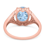 Oval Natural Stone Cluster Wedding Ring