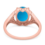 Oval Natural Stone Cluster Wedding Ring