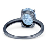 Art Deco Oval Natural Stone Solitaire Ring