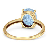 Art Deco Oval Natural Stone Solitaire Ring