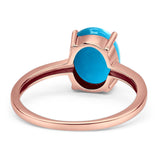 Art Deco Oval Natural Stone Solitaire Ring