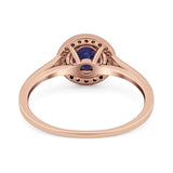 Art Deco Round Natural Stone Wedding Ring