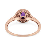 Art Deco Round Natural Stone Wedding Ring