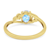 Minimalist Oval Natural Stone Solitaire Ring