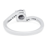 Round Natural Stone Art Deco Ring