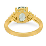 Art Deco Oval Natural Stone Ring