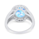 Art Deco Oval Natural Stone Ring