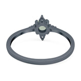 Minimalist Round Natural Stone Ring
