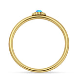 Round Opal Beaded Ring