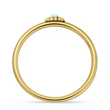 Round Opal Beaded Ring