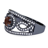 Round Natural Stone Infinity Shank  Ring