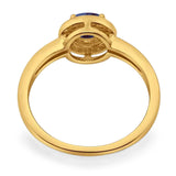 Round Natural Stone Engagement Ring