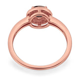 Round Natural Stone Engagement Ring