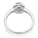 Round Natural Stone Engagement Ring