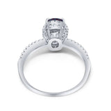 Vintage Style Oval Natural Stone Solitaire Ring