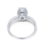Vintage Style Oval Natural Stone Solitaire Ring