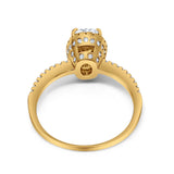 Vintage Style Oval Natural Stone Solitaire Ring