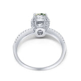Vintage Style Oval Natural Stone Solitaire Ring