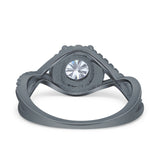 Round Natural Stone Twisted Ring