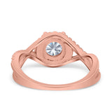 Round Natural Stone Twisted Ring