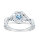 Round Natural Stone Twisted Ring