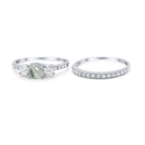 Three Stone Round Vintage Style Ring
