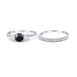 Three Stone Round Vintage Style Ring