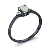 Art Deco Oval Natural Stone Wedding Ring