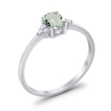 Art Deco Oval Natural Stone Wedding Ring