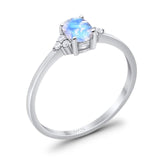 Art Deco Oval Natural Stone Wedding Ring