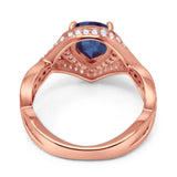 Pear Teardrop Natural Stone Twisted Ring