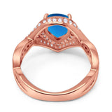 Pear Teardrop Natural Stone Twisted Ring