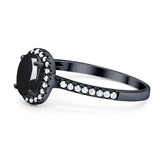 Art Deco Oval Natural Stone Wedding Ring